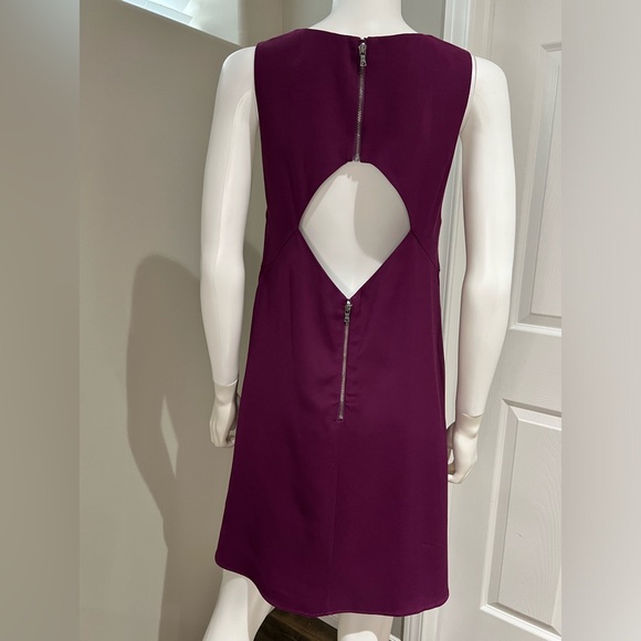 ALICE & OLIVIA. EUC. “SERINA” A-Line Sleeveless midi dress. Purple Maroon.Medium - Picture 5 of 10